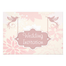 Faire-part de mariage assez rose