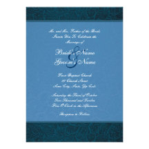 Faire-part de mariage bleu