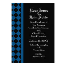 Faire-part de mariage (bleu) de bois d'ébène de da