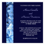 Faire-part de mariage bleu d'hortensia