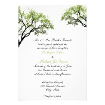 Faire-part de mariage d'arbres de ressort