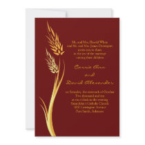 Faire-part de mariage de blé d'automne