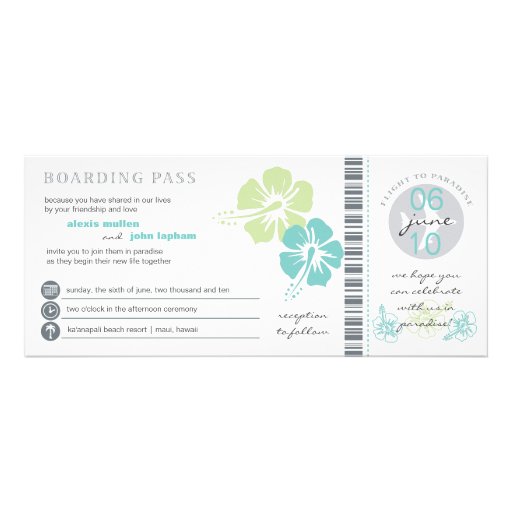 Faire-part de mariage de carte d'embarquement