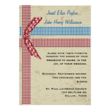 Faire-part de mariage de charme de pays