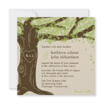 Faire-part de mariage de chêne