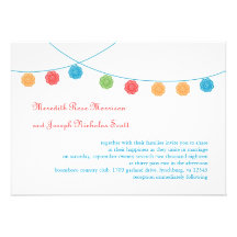 Faire-part de mariage de guirlande de napperon