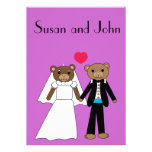 Faire-part de mariage de jeunes mariés d'ours