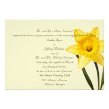 Faire-part de mariage de jonquille