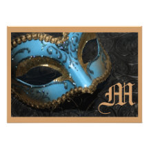 Faire-part de mariage de la Renaissance de mascara