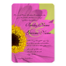 Faire-part de mariage de marguerite de Gerber de f
