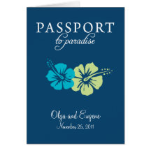 Faire-part de mariage de passeport de Maya de la R Cartes De Vœux