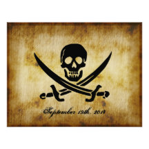Faire-part de mariage de pirate