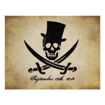 Faire-part de mariage de pirate