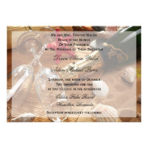 Faire-part de mariage de plage/destination