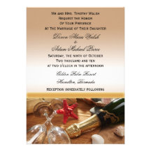 Faire-part de mariage de plage/destination