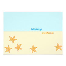 Faire-part de mariage de plage d'étoiles de mer