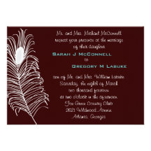 Faire-part de mariage de plume