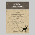 Faire-part de mariage de silhouette de mâle noir invitations