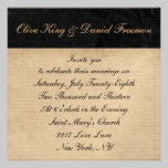 Faire-part de mariage de silhouette de rhinocéros  invitations