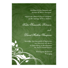 Faire-part de mariage de vert vert