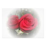 Faire-part de mariage doux romantique de roses rou