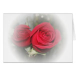 Faire-part de mariage doux romantique de roses rou cartes de vœux