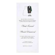 Faire-part de mariage écossais de jeunes mariés - 