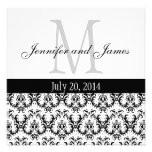 Faire-part de mariage élégant B et W de monogramme
