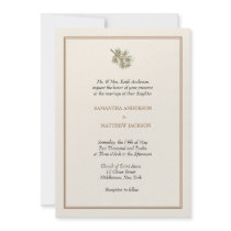 Faire-part de mariage élégant de cône de pin