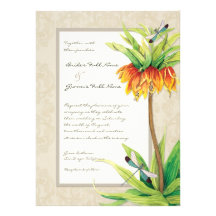 Faire-part de mariage élégant de libellule du Frit