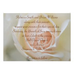 Faire-part de mariage élégant de rose blanc