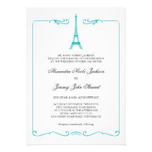 Faire-part de mariage élégant de Tour Eiffel
