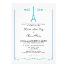 Faire-part de mariage élégant de Tour Eiffel