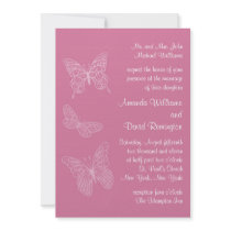 Faire-part de mariage en filigrane de papillon dan