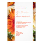 Faire-part de mariage floral blanc et orange moder