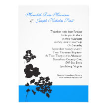 Faire-part de mariage floral contemporain