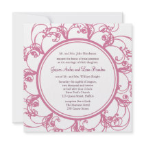 Faire-part de mariage floral de fantaisie