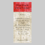 Faire-part de mariage floral rouge et blanc de zèb invitations