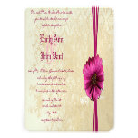 Faire-part de mariage fuchsia de marguerite de Ger