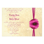 Faire-part de mariage fuchsia de marguerite de Ger