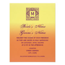 Faire-part de mariage inspiré de Bohème de monogra