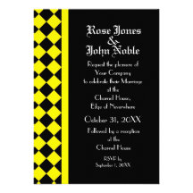 Faire-part de mariage (jaune) de bois d'ébène de d