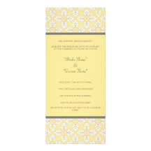 Faire-part de mariage jaune et gris