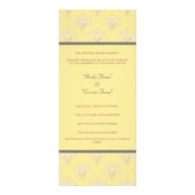 Faire-part de mariage jaune et gris