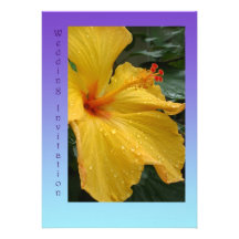 Faire-part de mariage - ketmie jaune