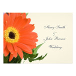 Faire-part de mariage orange de Gerber
