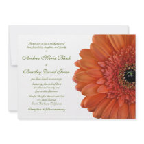 Faire-part de mariage orange de Gerbera