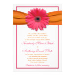 Faire-part de mariage orange de ruban de marguerit