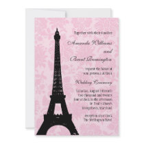Faire-part de mariage romantique de Paris