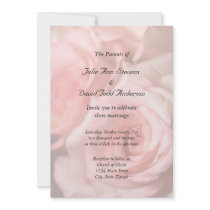Faire-part de mariage rose de roses